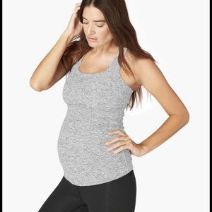 Beyond the Bump Spacedye Grow and Glow Maternity Tank Silver Mist M